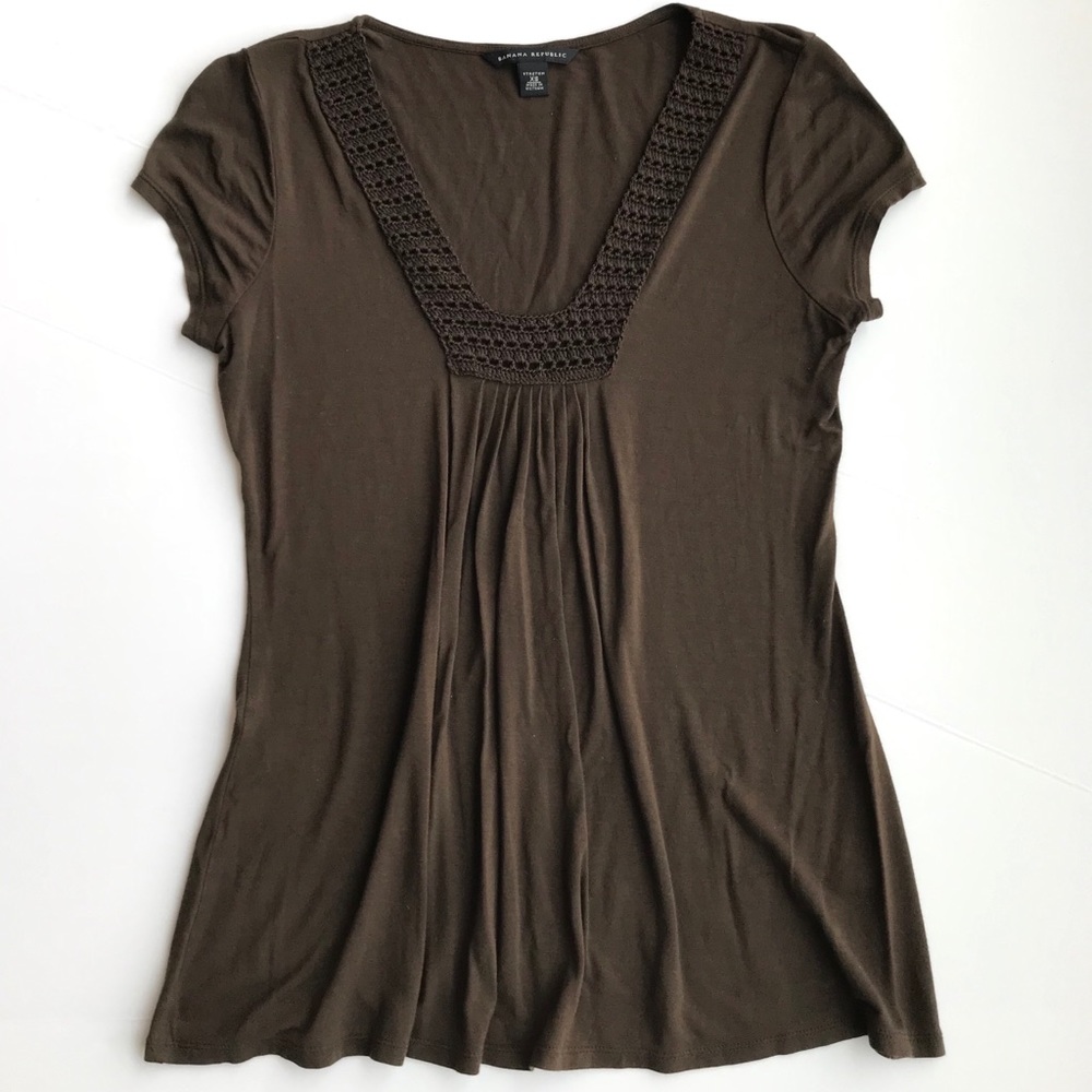 Banana Republic Blouse T with Knitted Collar, XS
